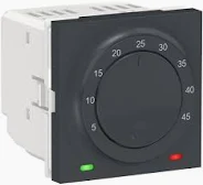 NU350354 Unica - Termostat podlahový otočný 2M, Antracit